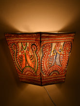 Andhra Leather Craft Wall Lamp Shade - Anil Dwandva Anil Dwandva. Height - 8 inches