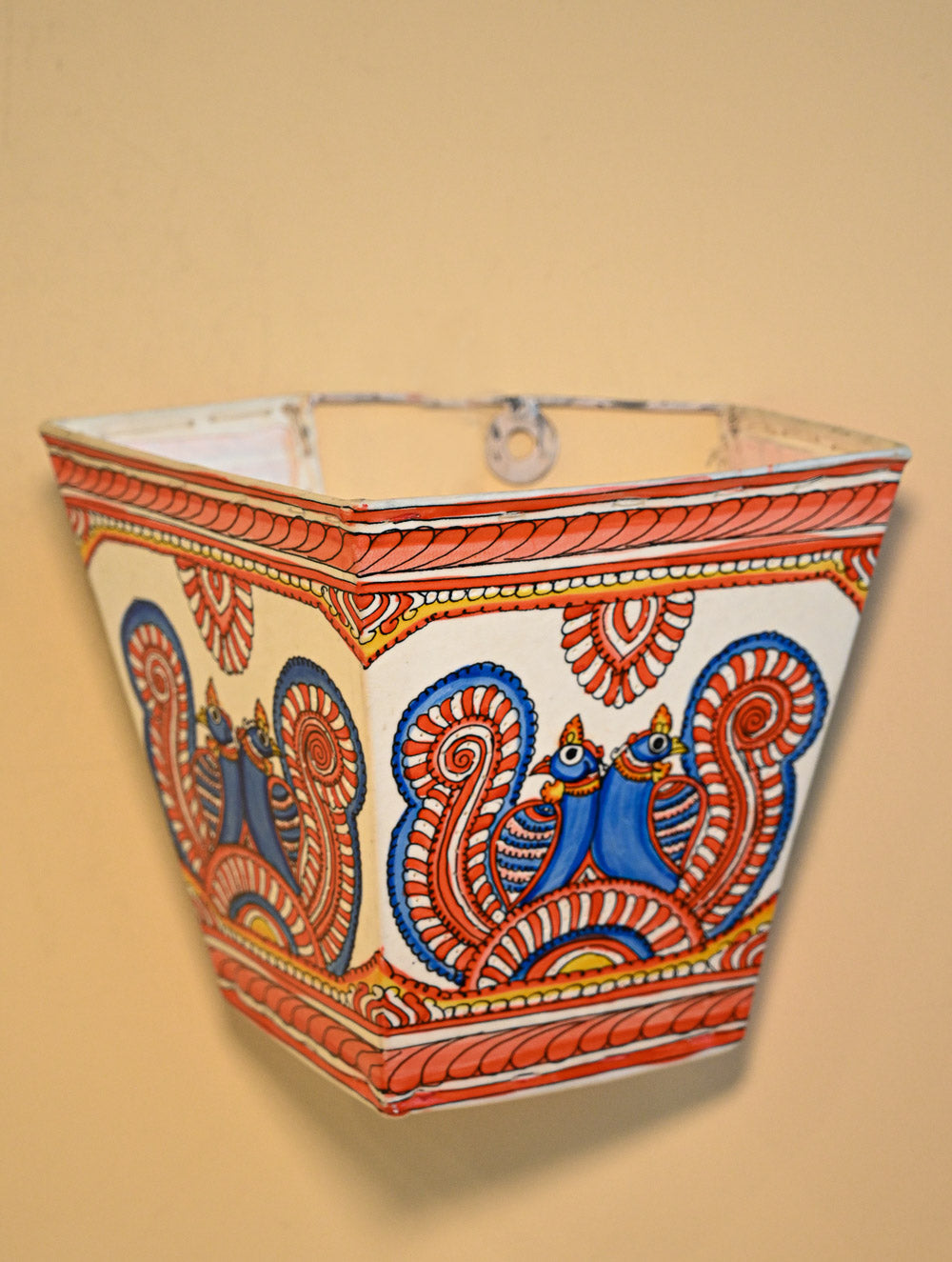 Andhra Leather Craft Wall Lamp Shade - Anil Valli. Height - 8 inches