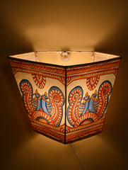 Andhra Leather Craft Wall Lamp Shade - Anil Valli. Height - 8 inches