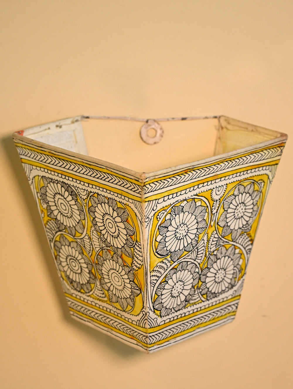 Andhra Leather Craft Wall Lamp Shade - Kanaka Valli. Height - 8 inches