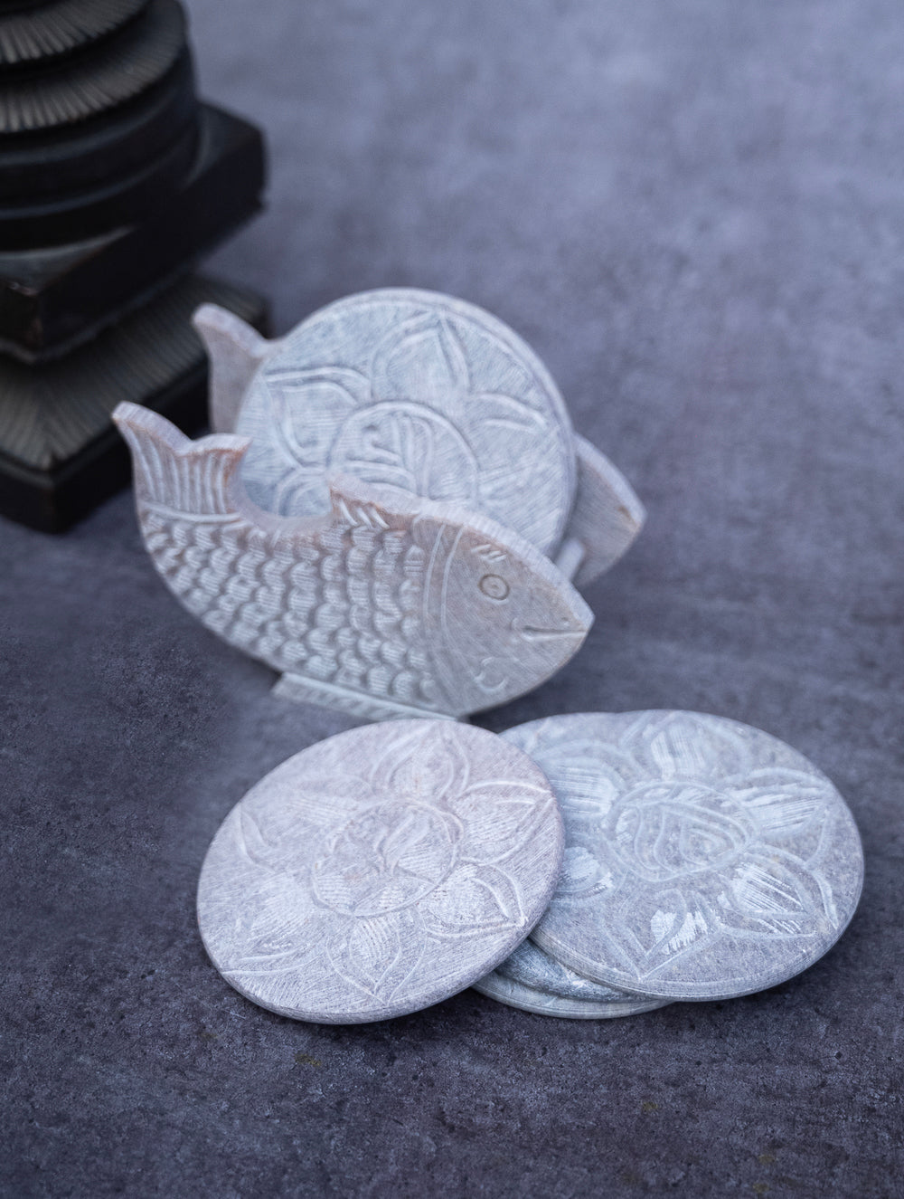 Load image into Gallery viewer, Soapstone Filigree Coasters