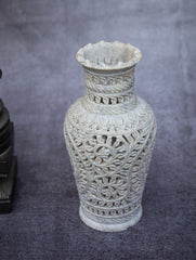 Soapstone Filigree Floral Vase