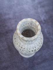 Soapstone Filigree Floral Vase