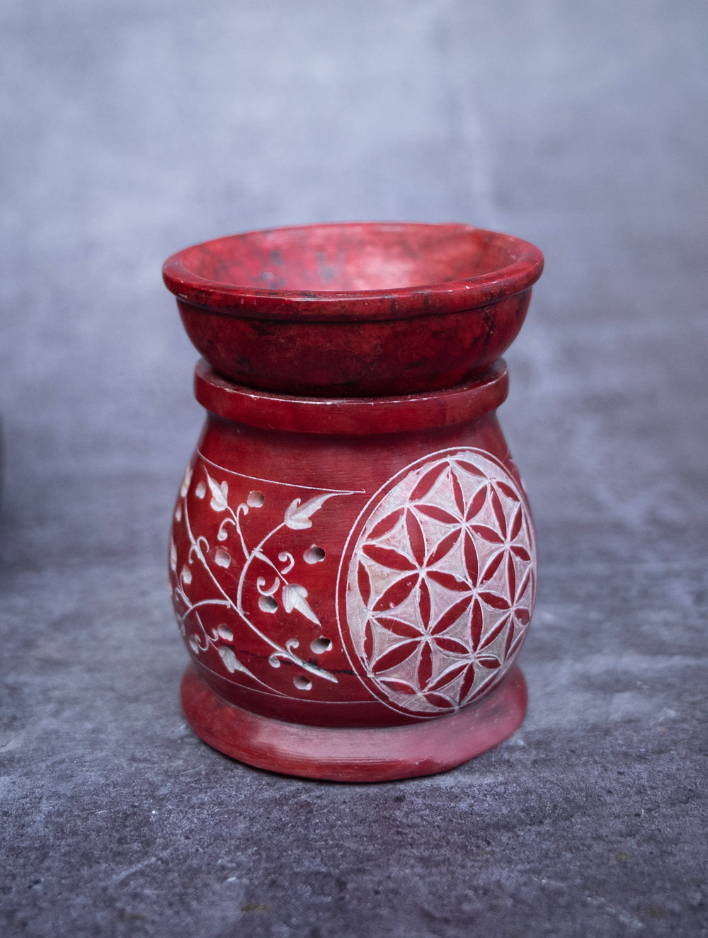 Soapstone Filigree Flower Of Life Diffuser