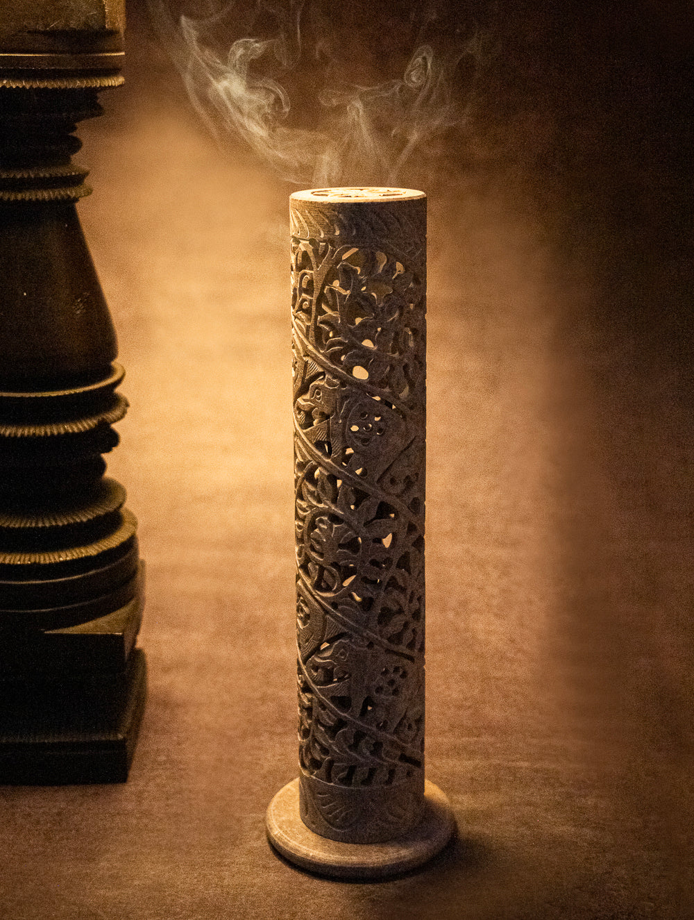 Load image into Gallery viewer, Soapstone Filigree Incense Stick Holder