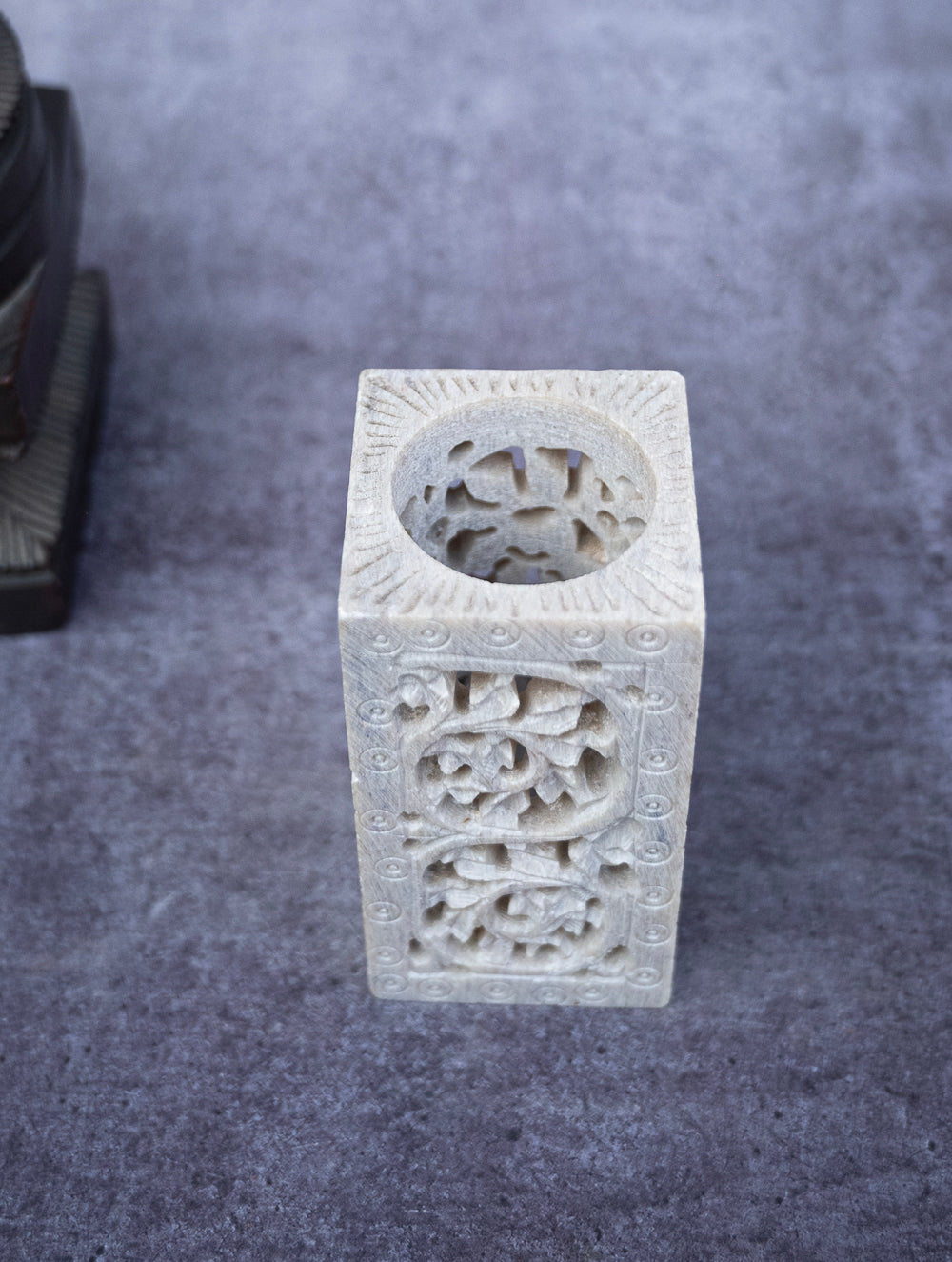 Soapstone Filigree Pen Holder