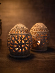 Soapstone Filigree Tea Light Holder