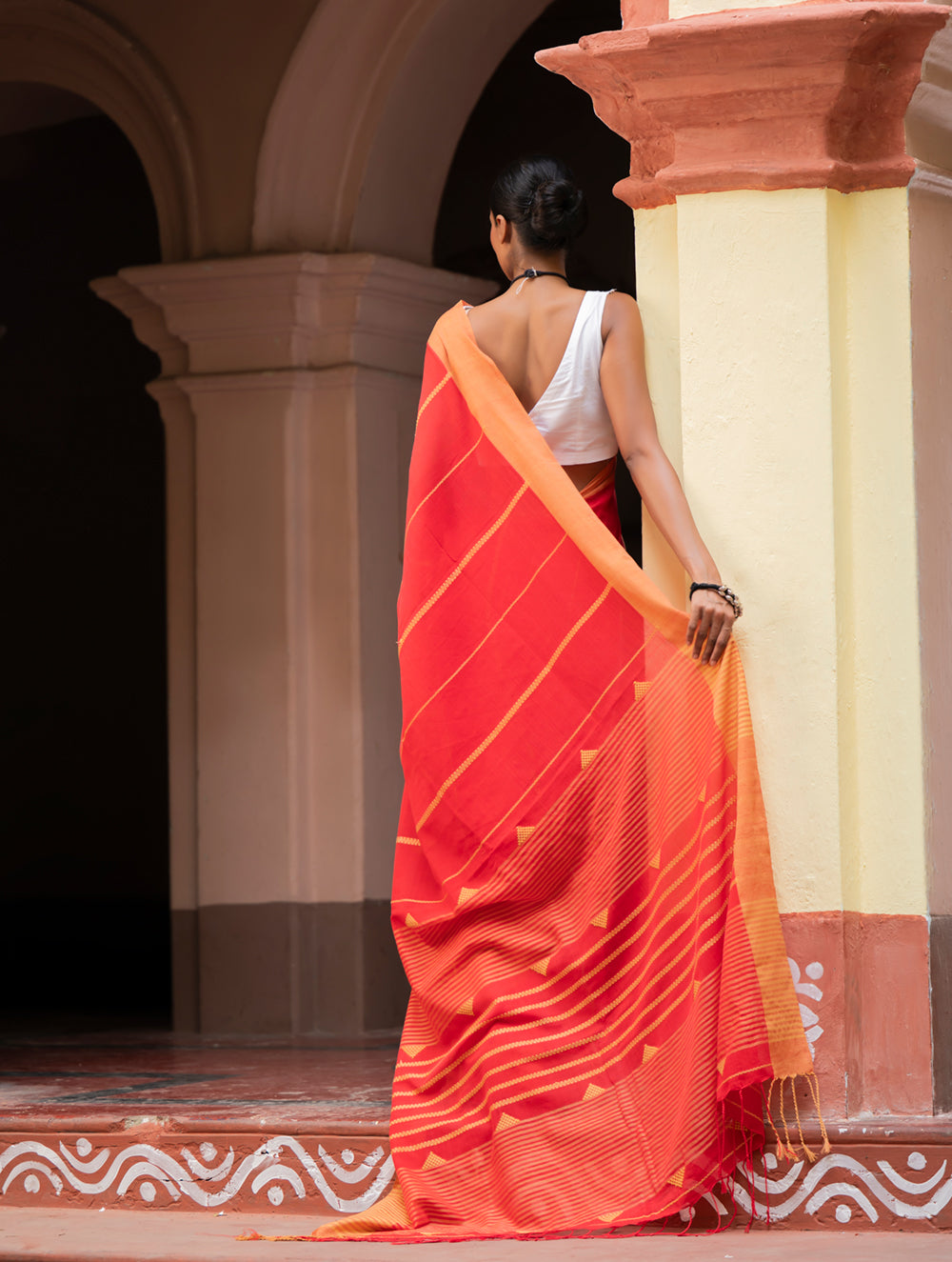 Soft & Light. Handwoven Bengal Cotton Saree - Binyas