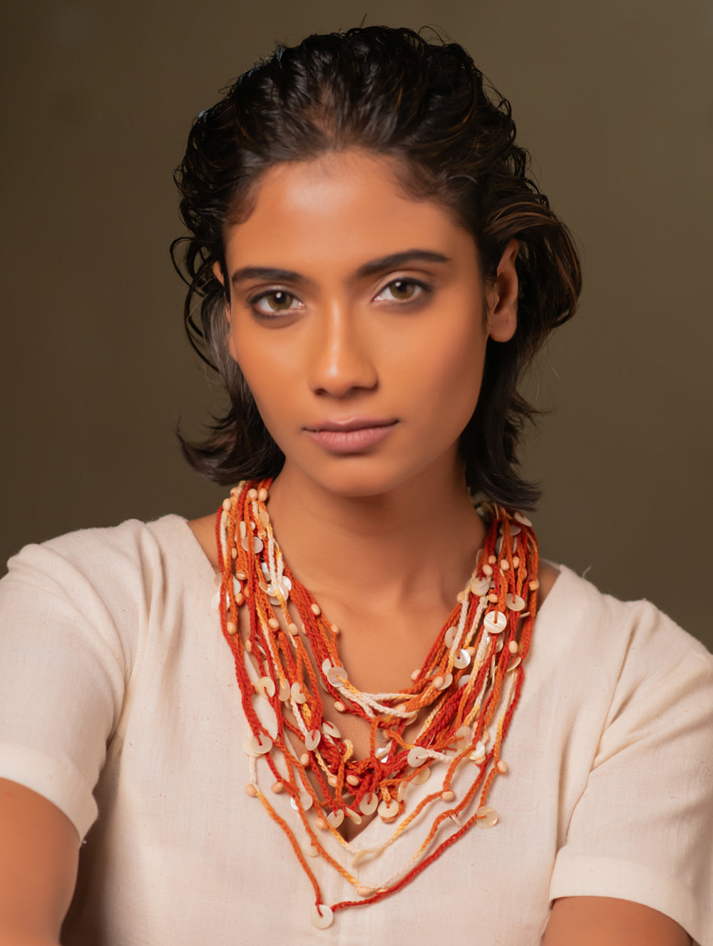 Sunset Serenade Layered Jute Necklace