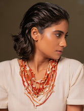 Load image into Gallery viewer, Sunset Serenade Layered Jute Necklace