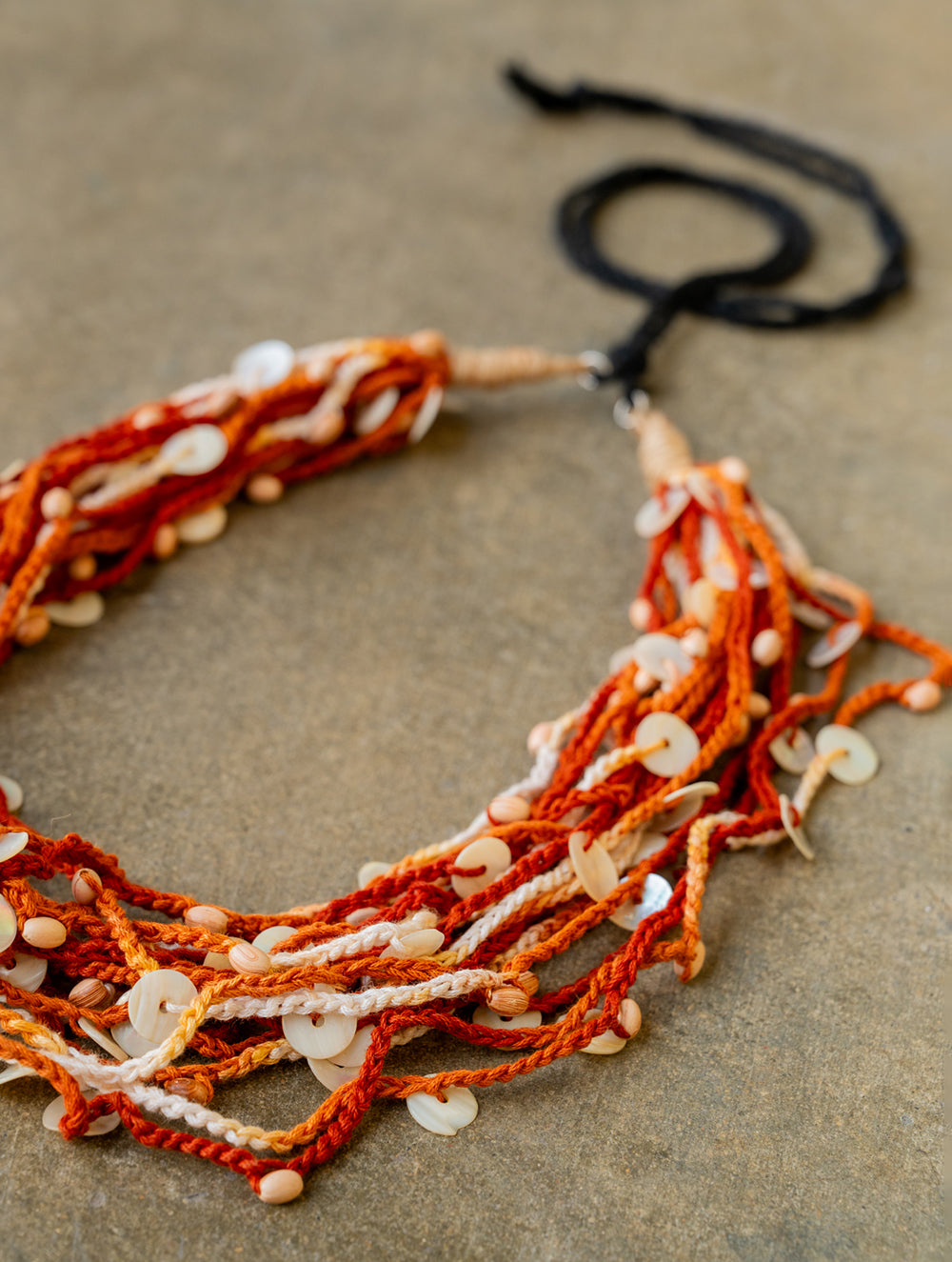 Load image into Gallery viewer, Sunset Serenade Layered Jute Necklace