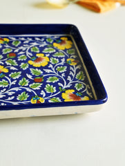Jaipur Blue Pottery Servingware - Persian Garden Serving Plate