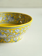 Jaipur Blue Pottery Servingware - Floral Vine Serving Bowl