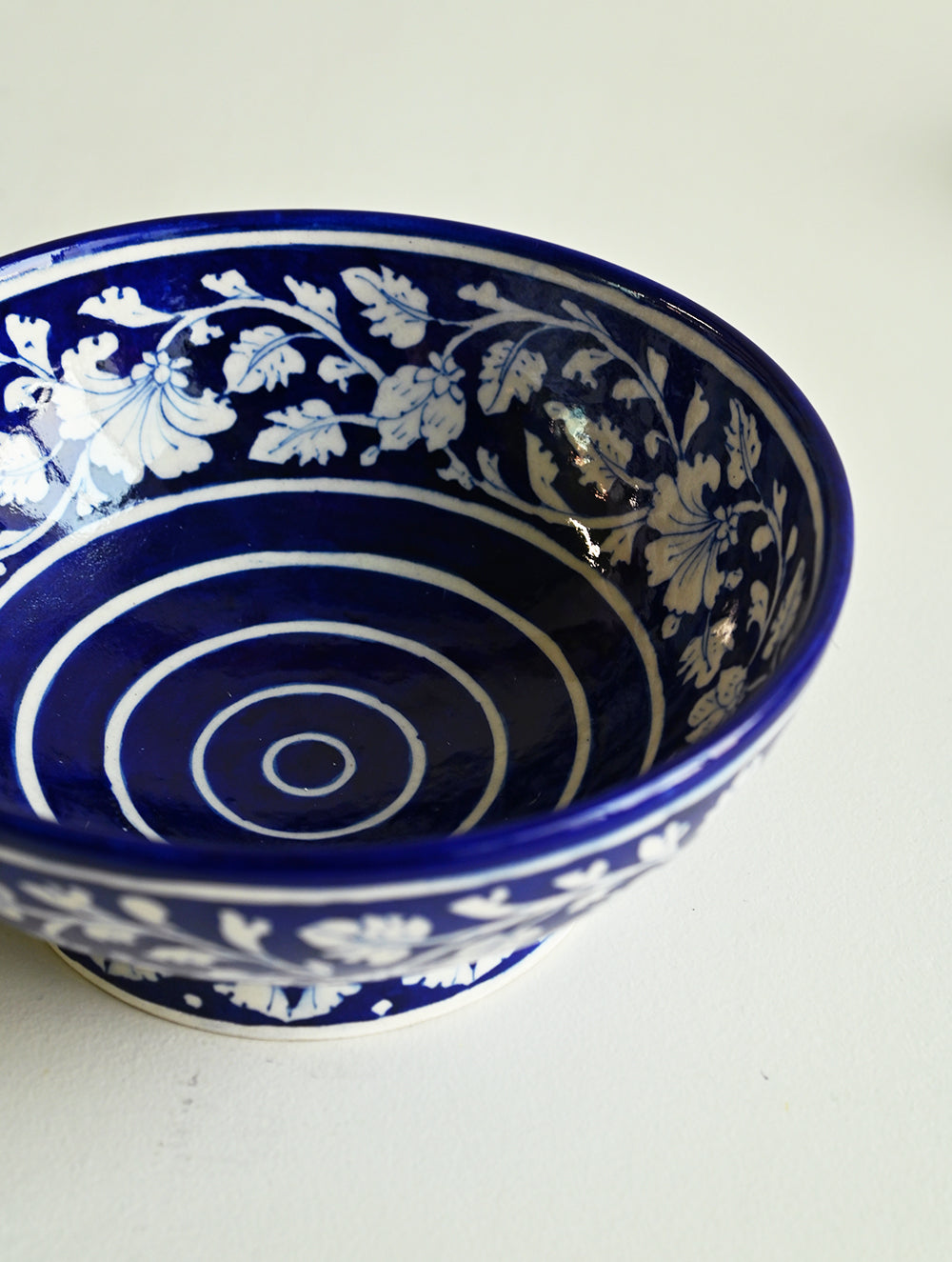 Jaipur Blue Pottery Servingware - Indigo Vine Serving Bowl
