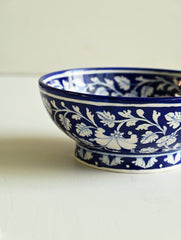 Jaipur Blue Pottery Servingware - Indigo Vine Serving Bowl