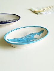 Jaipur Blue Pottery Servingware - Whale Duo Platters (Set of 2)