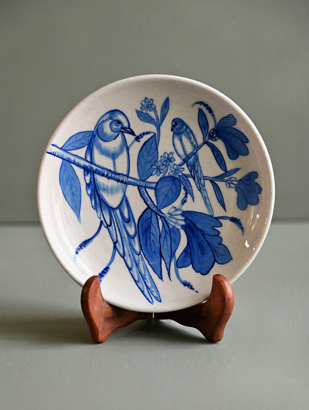 Jaipur Blue Pottery Decorative Plate - Blue Bird