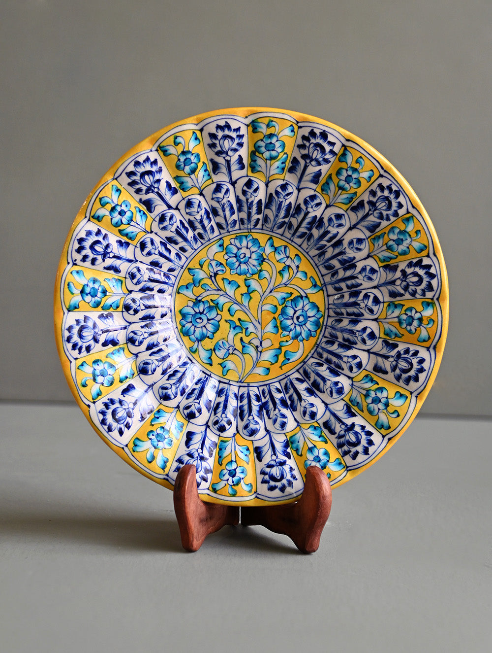 Jaipur Blue Pottery Decorative Plate - High Garden
