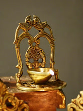 Brass Moulded Ornate Lamp - Swarna Deep