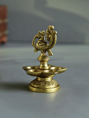 Brass Moulded Ornate Lamp - Panchamukhi Diya
