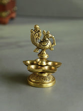 Brass Moulded Ornate Lamp - Panchamukhi Diya