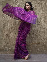 The Rang Tarang Collection : Hand Dyed Leheriya Kota Cotton Saree - Rajkumari Rani