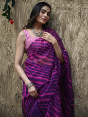The Rang Tarang Collection : Hand Dyed Leheriya Kota Cotton Saree - Rajkumari Rani