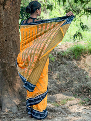 Sambalpuri Handwoven Ikat Soft Cotton Saree - Kanak Tarang