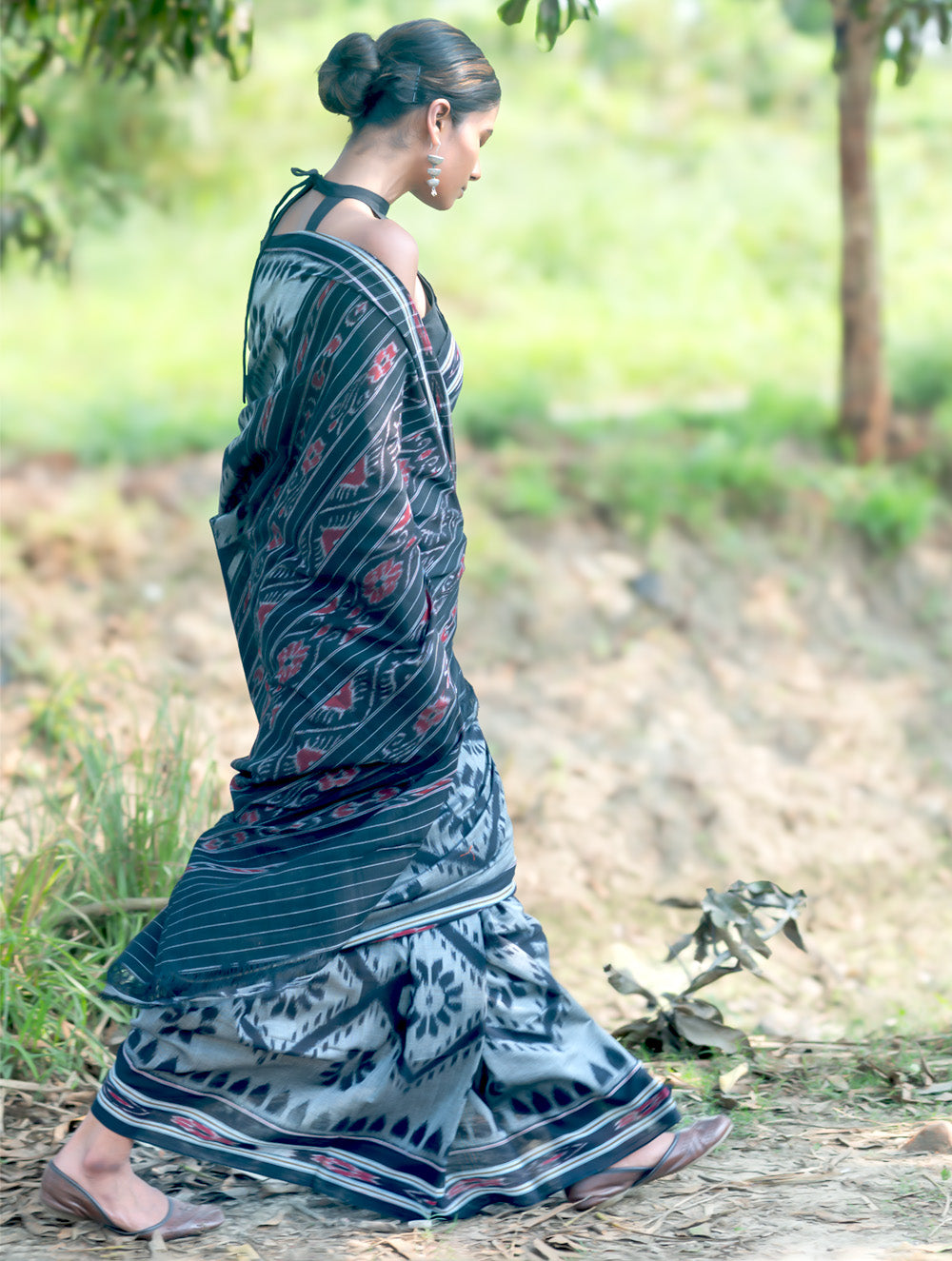 Sambalpuri Handwoven Ikat Soft Cotton Saree - Phool Bhag