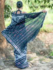 Sambalpuri Handwoven Ikat Soft Cotton Saree - Phool Bhag