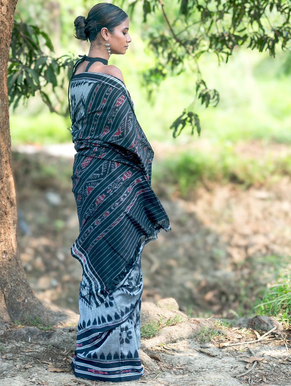 Sambalpuri Handwoven Ikat Soft Cotton Saree - Phool Bhag