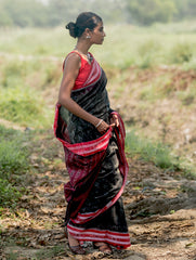 Sambalpuri Handwoven Ikat Soft Cotton Saree - Kansa Raag