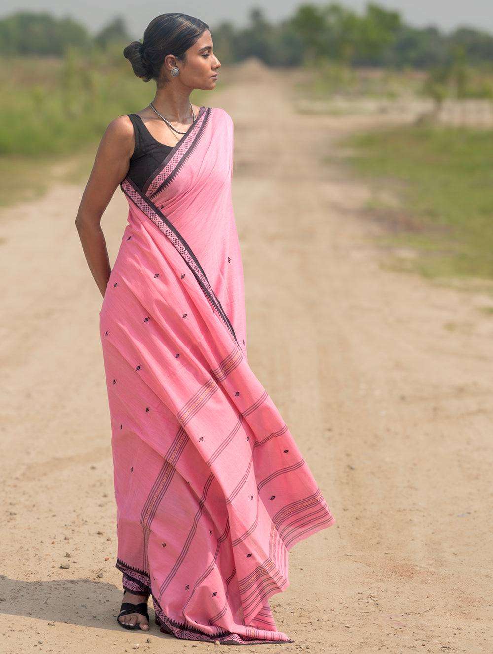 Sambalpuri Handwoven Ikat Soft Cotton Saree - Pankhuri