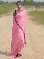 Sambalpuri Handwoven Ikat Soft Cotton Saree - Pankhuri