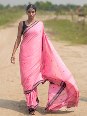 Sambalpuri Handwoven Ikat Soft Cotton Saree - Pankhuri