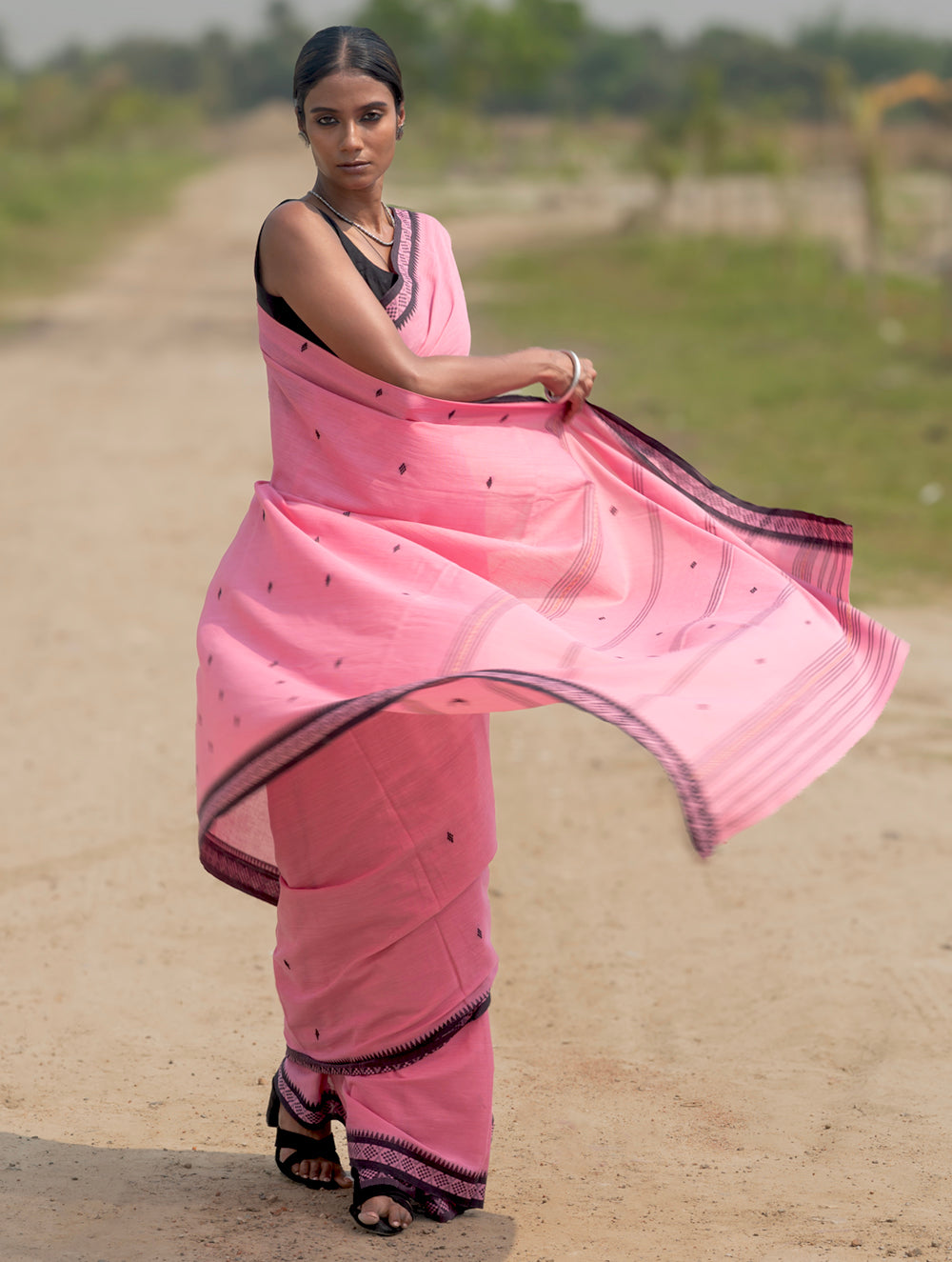 Sambalpuri Handwoven Ikat Soft Cotton Saree - Pankhuri