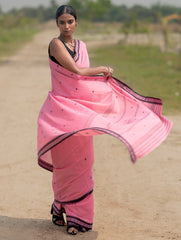 Sambalpuri Handwoven Ikat Soft Cotton Saree - Pankhuri