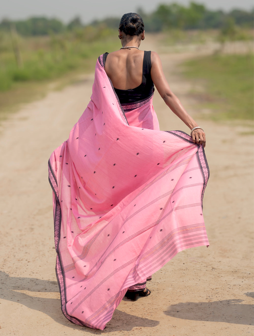 Sambalpuri Handwoven Ikat Soft Cotton Saree - Pankhuri