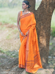 Bengal Weaves. Handwoven Cotton Saree - Genda Phool