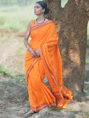 Bengal Weaves. Handwoven Cotton Saree - Genda Phool