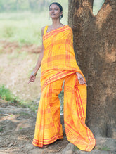 Bengal Weaves. Handwoven Cotton Saree - Basant Tara