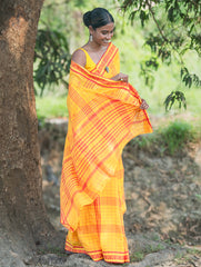 Bengal Weaves. Handwoven Cotton Saree - Basant Tara