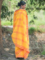 Bengal Weaves. Handwoven Cotton Saree - Basant Tara
