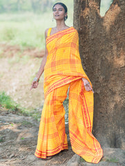 Bengal Weaves. Handwoven Cotton Saree - Basant Tara