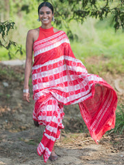 Bengal Weaves. Handwoven Cotton Saree - Shakha Pola