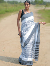 Bengal Weaves. Handwoven Cotton Saree - Bhor