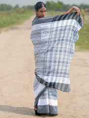 Bengal Weaves. Handwoven Cotton Saree - Bhor