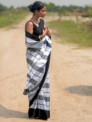 Bengal Weaves. Handwoven Cotton Saree - Chandrima