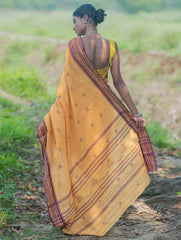 Bengal Weaves. Handwoven Cotton Saree - Haldi Gatha