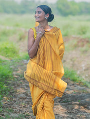 Bengal Weaves. Handwoven Cotton Saree - Sonar Tuli